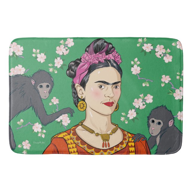 Tapis De Bain Frida Kahlo Monkey Graphic (Devant)
