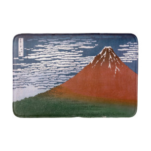 Tapis De Bain Fuji rouge, Aka Fujiyama Volcan Katsushika Hokusai