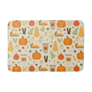 Tapis De Bain Fun Orange Fall Motif