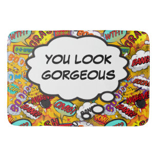 Tapis De Bain Fun Retro Comic Book Pop Art TU AS L'AIR GORGEUSE