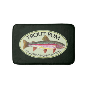 Tapis De Bain Funky Rainbow Trout Bum Fishing