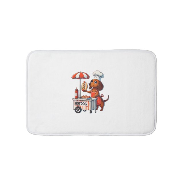 Tapis De Bain Funny Dachshund Chien Weenie Saucisse Hotdog Sandw (Devant)