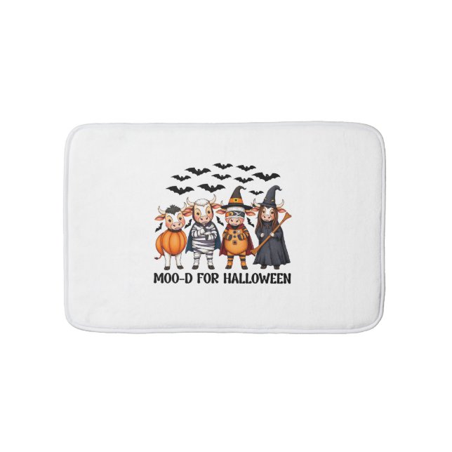 Tapis De Bain Funny Highland Cow Moo-d pour Halloween (Devant)