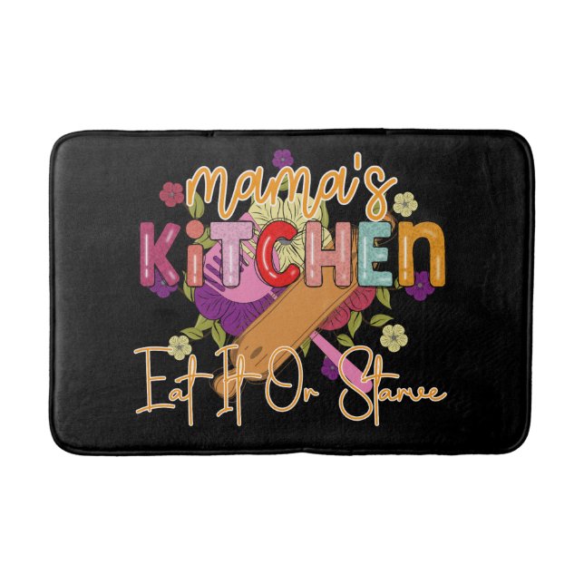 Tapis De Bain Funny Momma's kitchen word art  (Devant)