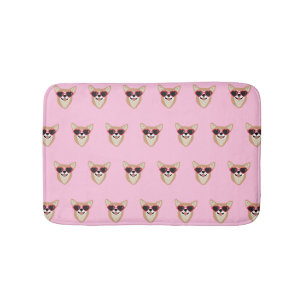 Tapis De Bain Funny Pembroke Welsh Corgi Motif rose
