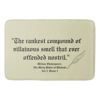 Tapis De Bain Funny Shakespeare citation pour les toilettes puan