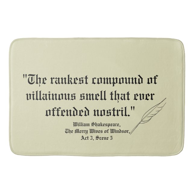 Tapis De Bain Funny Shakespeare citation pour les toilettes puan (Devant)