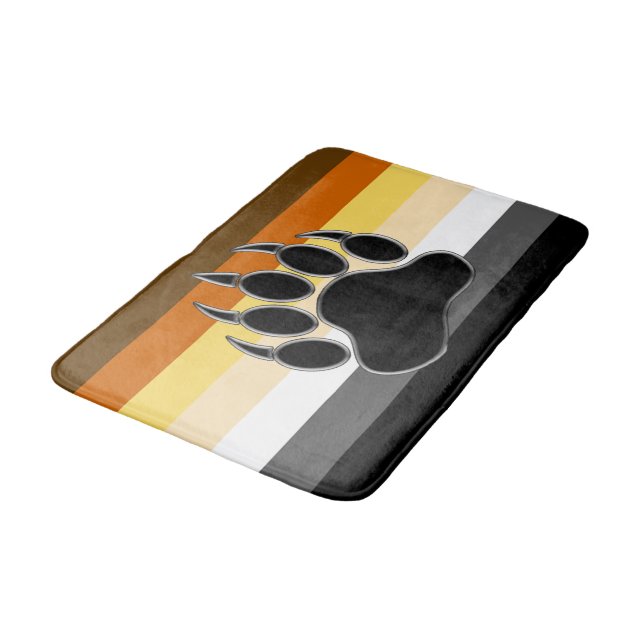 Tapis De Bain Gay Bear Pride Flag Bear (Angle)