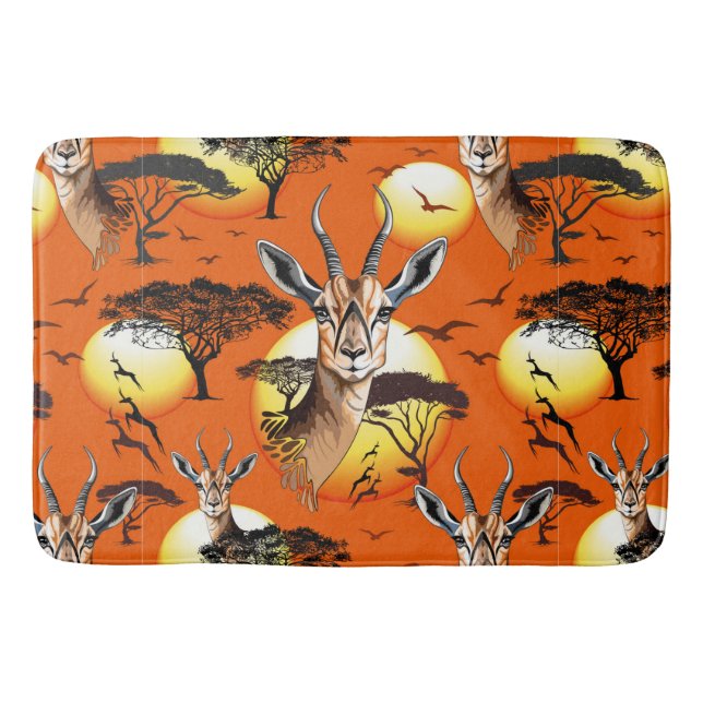 Tapis De Bain Gazelle Antelope africaine animal sauvage (Devant)