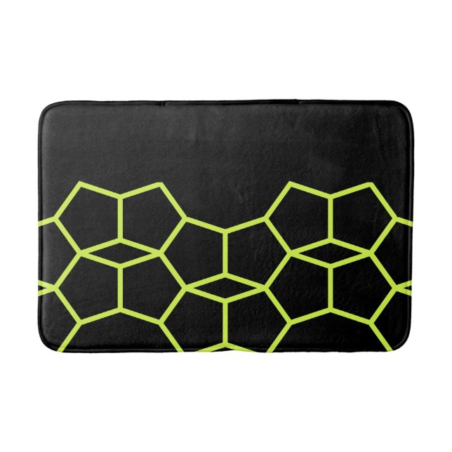 Tapis de bain géométrique de motif de chaux de (Devant)