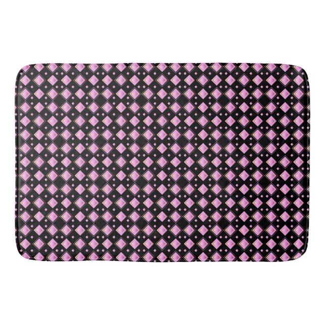 Tapis De Bain Géométrique Diamètre rose Motif sans couture (Devant)