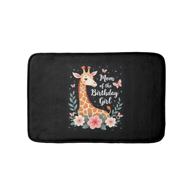 Tapis De Bain Giraffe Maman de l'Anniversaire fille jumelée fami (Devant)