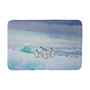 Tapis De Bain Glace et neige Adelie Penguins Antarctique