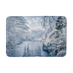 Tapis De Bain Glace et neige   Lac Königssee, Allemagne