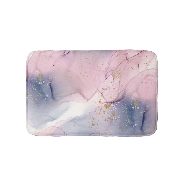 Tapis De Bain Glam d'Imaginaire épi rose et or (Devant)
