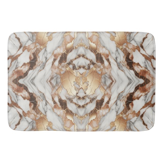 Tapis De Bain Glam Rose Gold Luxueux Marbre tendance (Devant)
