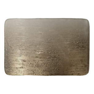 Tapis De Bain Glamour Doré Pinceau Doré Élégance Moderne