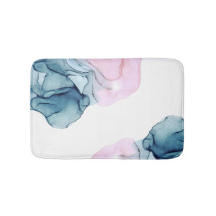Tapis De Bain Glamour Fantastique Ethéré Turquoise et Rose à l'e