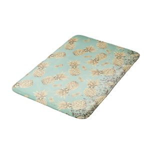 Tapis De Bain Glitterie amusante Ananas d'or