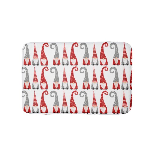 Tapis De Bain Gnomes suédois Noël Répéter les vacances Motif (Devant)