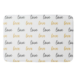 Tapis De Bain Gold Black Love