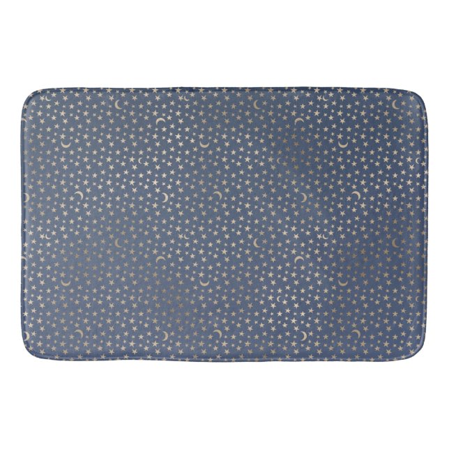 Tapis De Bain Gold Moon et Stars Night Sky (Devant)