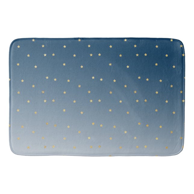 Tapis De Bain Gold Stars Sky Shine Bright Ombre (Devant)