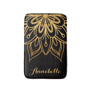 Tapis De Bain Golden Mandala