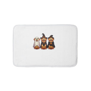Tapis De Bain Golden Retriever Ghost Halloween Tricoter Ou Treat