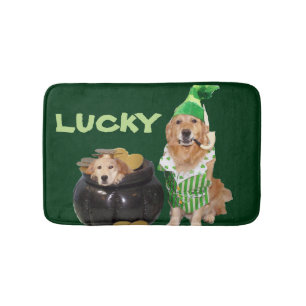 Tapis De Bain Golden Retriever Lucky Pot or