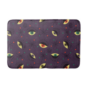 Tapis De Bain Goth Eyes Witchy Purple Motif occult