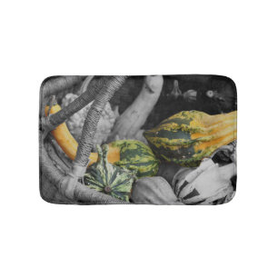 Tapis De Bain Gourds fantaisie En Panier En Osier Couleur Partie