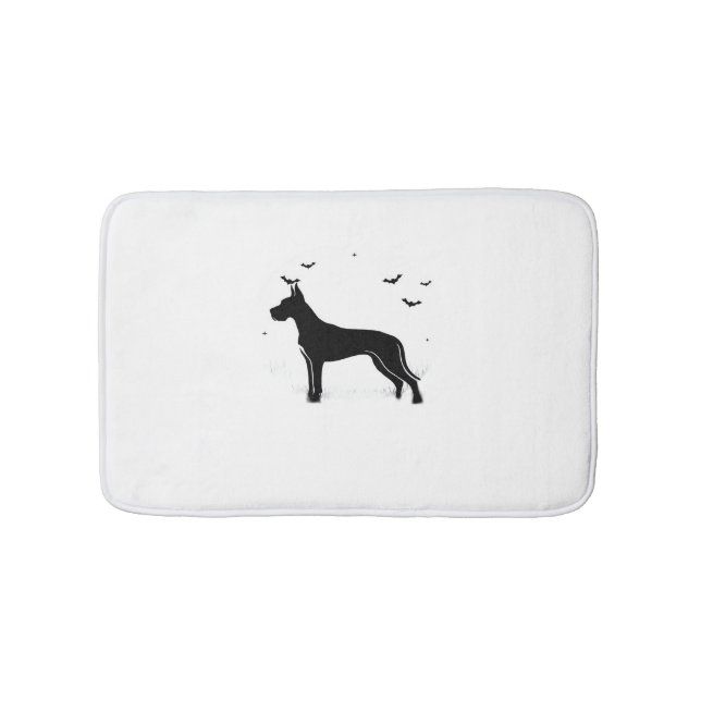 Tapis De Bain Grand Chien Danois - Halloween Lune Silhouette Cla (Devant)