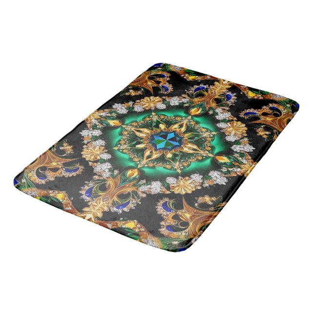 Tapis De Bain Grande natte de bain aux couleurs brésiliennes (Angle)