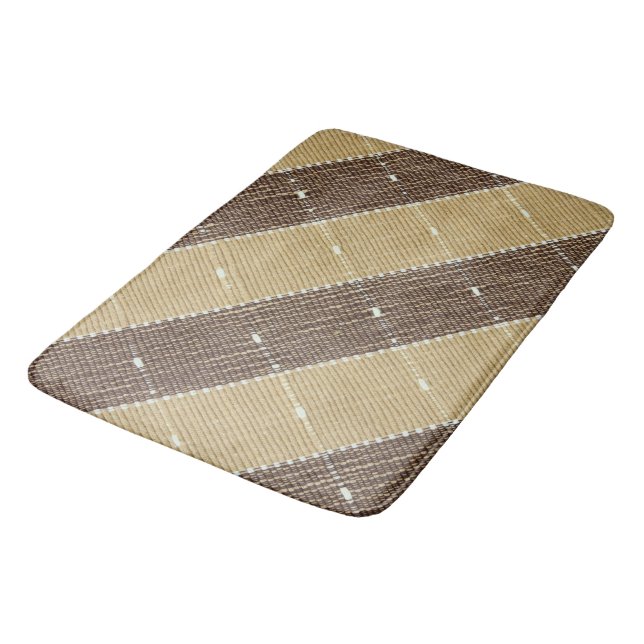 Tapis De Bain Grande surface de bain Brown triée personnalisée (Angle)