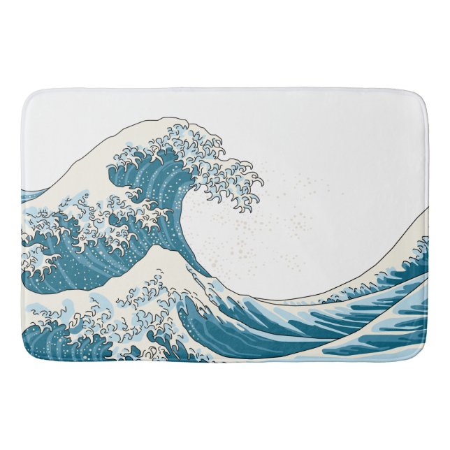 Tapis De Bain Grande vague - bleu clair (Devant)