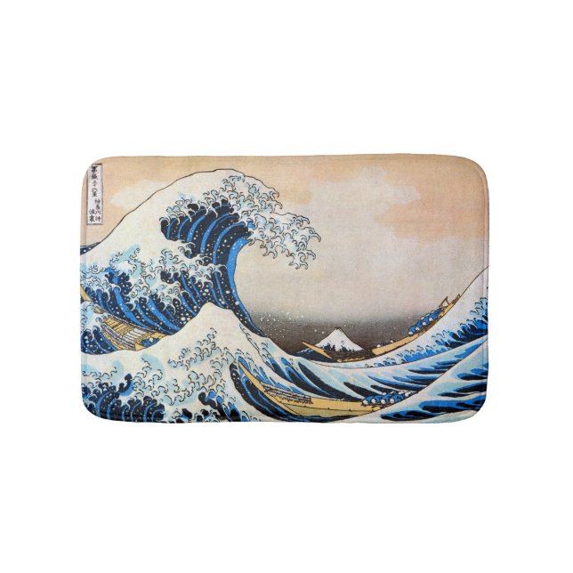 Tapis De Bain Grande vague, Hokusai, Ukiyo-e (Devant)