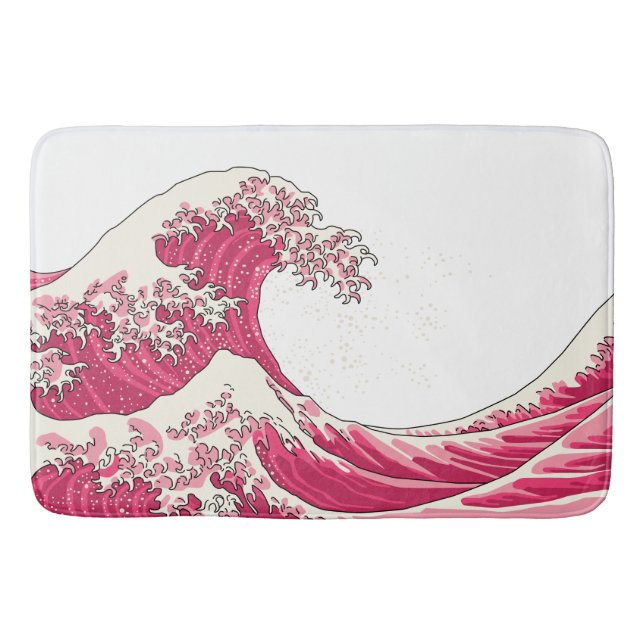 Tapis De Bain Grande vague - natte rose (Devant)