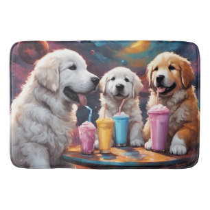Tapis De Bain Grandes Pyrénées N St Bernard Puppies N Milkshakes