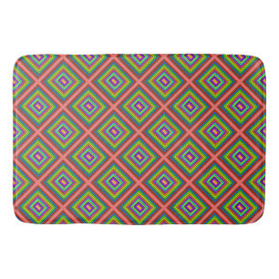 Tapis De Bain Graphique de motif géométrique carré moderne et co