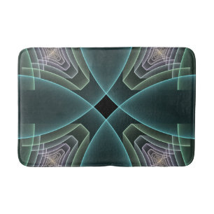 Tapis De Bain Graphique géométrique Turquoise moderne