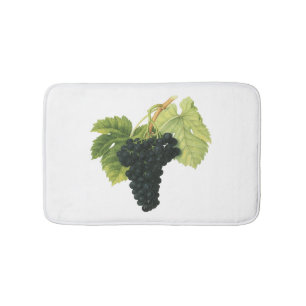Tapis De Bain Grappe de raisin biologique de vin rouge vintage, 