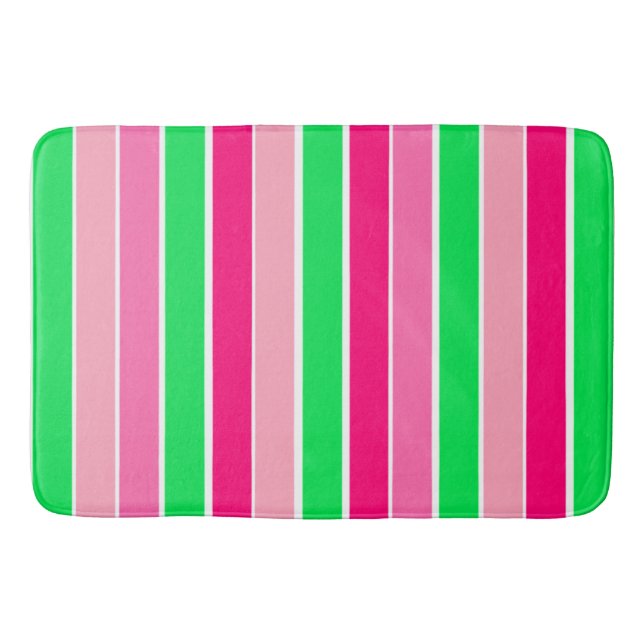 Tapis De Bain Gras roses et vertes (Devant)