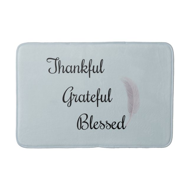 Tapis De Bain Gratuit Grateful Angel Feather Dusty Bleu (Devant)