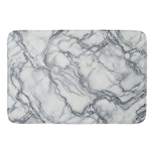 Tapis De Bain Gray & Marbre blanc Chic Look Glamor (Devant)