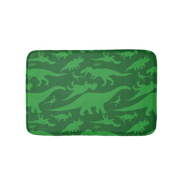 Tapis De Bain Green Dinosaur Pattern  (Devant)