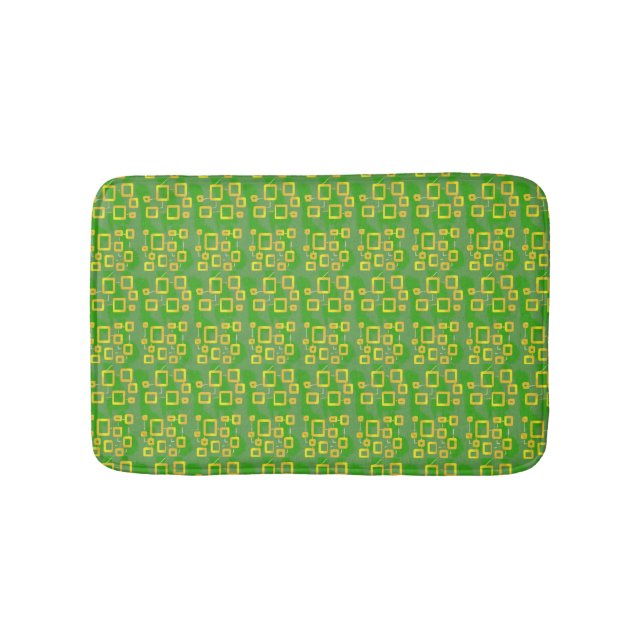 Tapis De Bain Green Geometric Bath Mat (Devant)