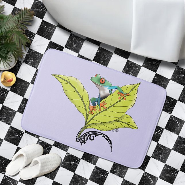 Tapis De Bain Grenouille à arbre rouge (Créateur téléchargé)