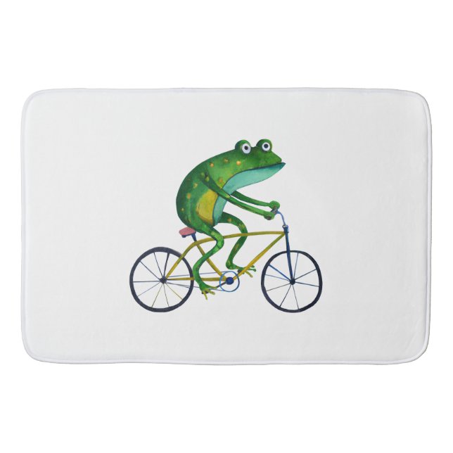 Tapis De Bain Grenouille Sur Vélo (Devant)