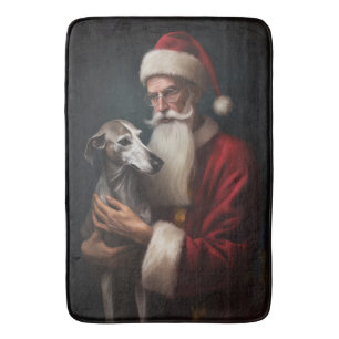 Tapis De Bain Greyhound avec Noël Festif du Père Noël